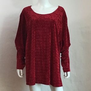 Notations Woman Red Long Sleeves Top